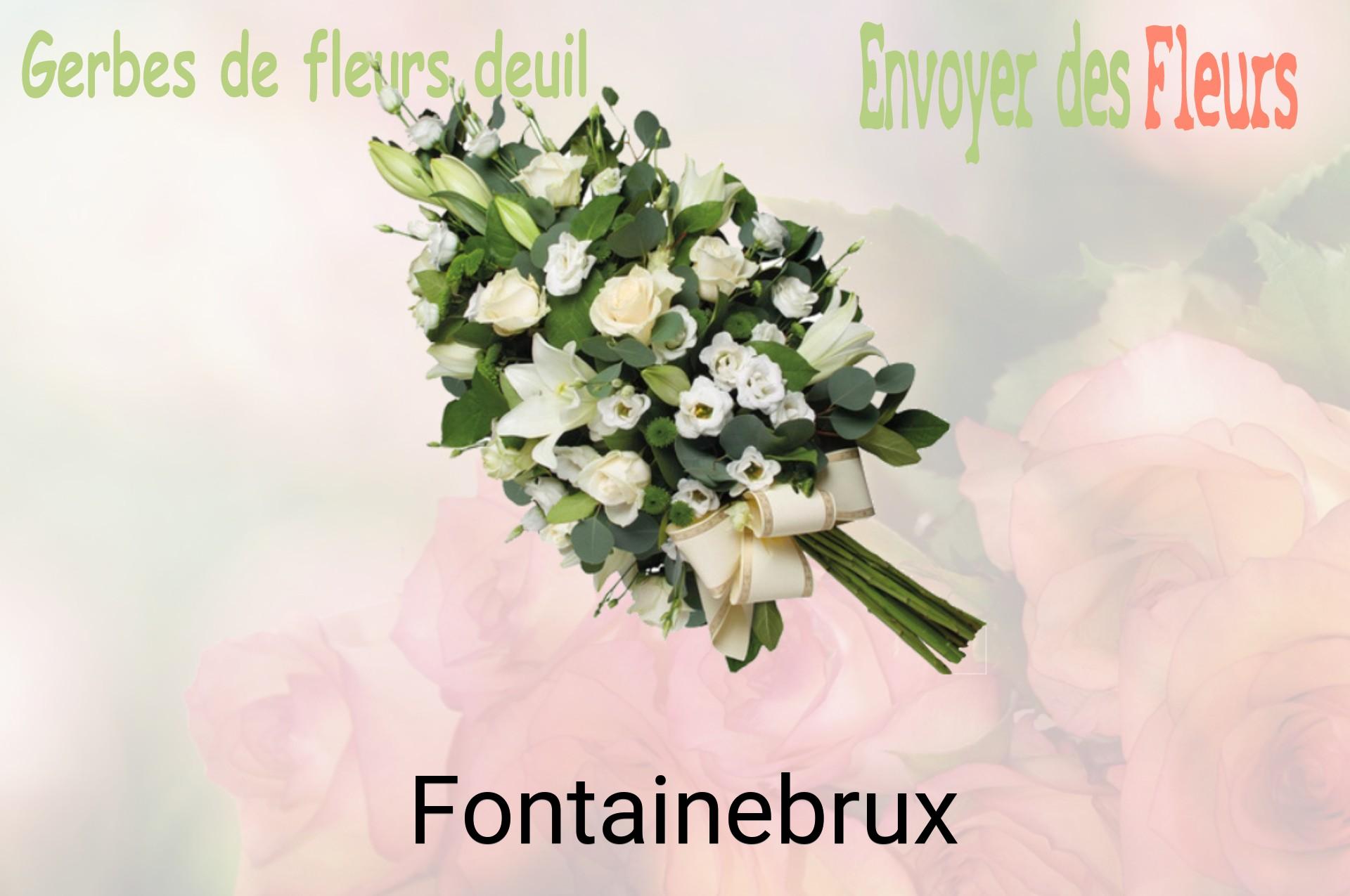 Gerbe de fleurs de deuil livrée à Fontainebrux